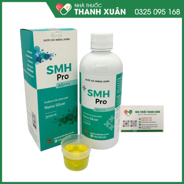 Nước súc miệng SMH PRO AG +++ 300ml hỗ trợ vệ sinh răng miệng